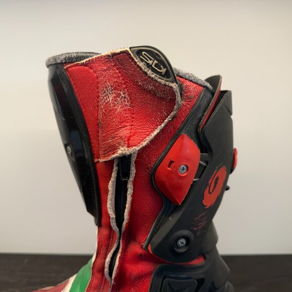 Sidi Stivali Motorcycle Boots Mens 10 Red Zip Made in Italy Alpine Stars main image 6